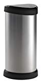 Curver 177729 Touch - Papelera (mecanismo de apertura con toque, 40 L), color gris metálico