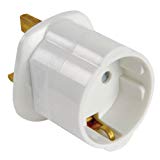 Genérico E301DB - Adaptador de enchufe EU a UK, blanco