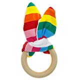 Rungao Anneau de dentition jouet en bois Cercle Eco-Friendly Montessori