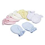 Just Too Cute - Manoplas antiarañazos para bebé (2 pares) Disponibles en 5 colores. 100 % algodón