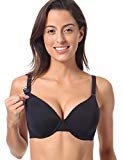 Gratlin - Sujetador De Lactancia y Premamá con Aros y Relleno para Mujer Negro ES:95B (EU 80B)