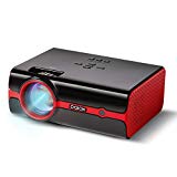 Proyector Paick Vídeo Proyector 2200 Lúmenes Multimedia LED Proyector de Cine en casa Compatible con HD 1080p HDMI VGA AV USB TF teléfono inteligenteTV