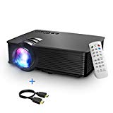 Mpow LCD Proyector, 1200 Lúmenes LED Mini Proyector Portátil Multimedia Cine en Casa con USB SD HDMI VGA para TV, Videojuegos, Películas, Partidos