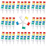Anpro 200 Piezas Color de la Bandera de uñas para los mapas, Contacto de gráfico