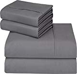Utopia Bedding - Juego de cama de - Suave y resistente a las manchas. (Matrimonio, Gris)