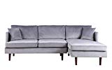 BHD Sofá de Esquina Moderno Extra-Large – Colores Diferentes – Tejido – 260 x 94 x 137 cm