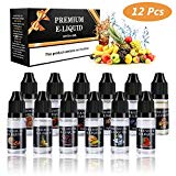 Estela E-líquido, 12 x 10 ml Set E-Líquido Liquido Cigarrillo Electronico Vape E-Liquid Box para Cigarrillos Electrónicos E-Juice Collection, No Nicotine