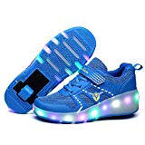 Unisex Recargable Led Luz Automática de Skate Zapatillas con Ruedas Zapatos Patines Deportes Zapatos para Niños Niñas