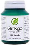 GINKGO (Ginkgo biloba) | 120 cápsulas por cada 420 miligramos en caja para preservar el aroma - ORGÁNICA