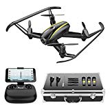 Potensic Drone U36W con Maleta con Control Remoto, Función de Estabilización de Altitud, WiFi FPV 2.4Ghz Cámara HD, Funciones de Aterrizaje y Despegue y Alarma de Fuera Límite de Vuelo Antiperdida