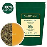 VAHDAM, hojas sueltas de té verde menta (100 tazas) | ANTIOXIDANTES RICOS | Té de menta con hojas de té verde puro | TAZA REFRIGERANTE TÉ | Preparar como té caliente o té helado | 100gr (juego de 2)