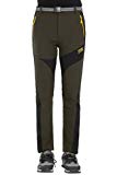HAINES Pantalones de Montaña Mujer Invierno Pantalon Softshell Impermeable Pantalón da Senderismo y Trekking Verde