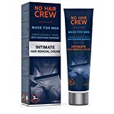 NO HAIR CREW Crema Depilatoria Íntima Premium - Extra Suave Hecha Para Hombres, 100 ml