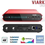 VIARK DROI Receptor TV satélite 4K DVB/S2 y T2 H265, Android 7.0