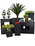 Pflanzwerk® Maceta Cube Antracita 23x23x23cm *Resistente a Las heladas* *Protección UV* *Calidad Europeo*