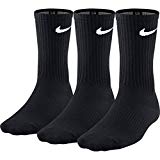 Nike Lightweight Crew, Pack de 3 Calcetines Unisex para Adulto, Negro, 42–46 (L)