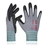 DEX FIT FN330 Guantes de trabajo, Comfort 3D Stretch Fit, Power Grip, fino de Nylon Spandex, Smart Touch, Espuma de nitrilo duradero, lavable a máquina, Gris Medio 3 Pairs