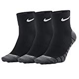 Nike DRY Lightweight, Calcetín de Entrenamiento del Tobillo (3 Pares), Unisexo Adultos, Negro/Blanco, L