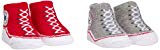 Converse 2 PK Bootie, Completo Unisex bebé, Rojo Red/Vintage Grey Heather, 0-6 Meses
