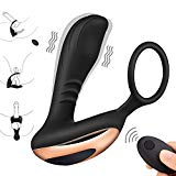 Estimulador de Próstata con Anillo de Martillo, Vibrador Anal de Silicona Masaje de Próstata Vibrador, Anal Vibrador Macho Remoto, USB Enchufe de Próstata 7 Modo Vibrador Hombre, Pareja él