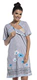 Zeta Ville - Camisón lactancia premamá cartoon estampado - para mujer - 211c (Turquesa, EU 36, S)