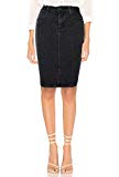 Falda Mujer Lápiz Falda Vaquera Falda Midi Elástica Falda Denim hasta la Rodilla