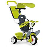 Triciclo Baby Balade 2 verde con volquete y ruedas silenciosas (Smoby 741100)