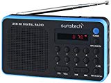 Sunstech RPDS32BL - Radio portátil digital (AM/FM, USB, SD, MMC, 1.5 W), color azul
