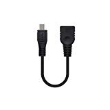 Nano Cable 10.01.3500 - Cable USB (Micro B/M-A/H, 0.15 m, USB OTG), Color Negro