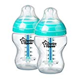 Tommee Tippee Closer to Nature - Biberón anticólico, 260 ml (pack de 2), 0 meses