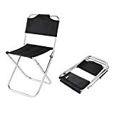 OUTAD Mini Oxford Silla Portátil Plegable de Aluminio -Taburete Asiento para Camping Pesca