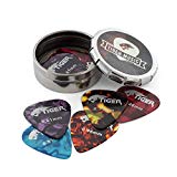 Tiger GAC14 10 - Púas para guitarra en caja, colores surtidos