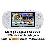 CZT Consola de juegos portátil CZT Dual Core de 16GB y 64 bits y 4.3 pulgadas Juego clásico 3000 incorporado