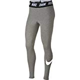 Nike Sportsware Club HW Mallas, Mujer, Gris/Blanco (Dark Grey Heather/White), XS