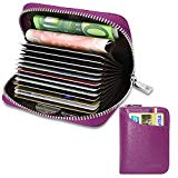 Tarjetero para Tarjetas de Crédito para Hombre Mujer RFID Titular de la Tarjeta de Crédito de Cuero con 13 Ranuras