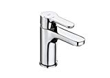 Roca A5A3K09C00 L20 Cold Start - Mezclador monomando para lavabo con cuerpo liso y enlaces de alimentación flexibles