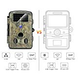 Crenova - Cámara de vídeo (12 MP, 1080P, HD, lente gran angular de 130°, detección de 120°, 42 LED infrarrojos de 940 nm para versión nocturna, hasta 20 m), cámara ideal para caza con protección frente al agua
