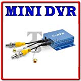 Grabador de vídeo digital DVR de tamaño mini, portátil, 1 canal de vídeo y entrada y salida de audio, tarjeta microSD, conector para cámara