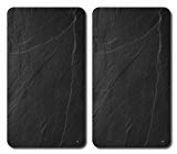 Kesper 36523 - Tablas para cortar, cristal, 2 unidades, 52 x 30 x 0,8 centímetros, negro