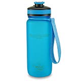 SMARDY Tritan Botella de Agua para Beber Azul - 650ml - de plástico sin BPA - Tapa de un Flip Top - fácil de Abrir - ecológica - Reutilizable