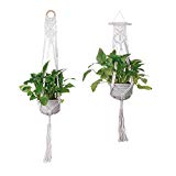 Ulikey Colgador para Plantas Soporte de Macetas, para Colgar en la Pared, con Llavero para Decoraciones Interior y Exterior, Balcón (2 Piezas)