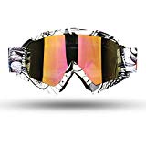 Fodsport Gafas de moto Gafas crossed Gafas ciclismo Gafas Protección Mascara para Moto Motocross Esqui Deporte Ajustable (Multicolor B)