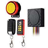 ShinePick Alarma Moto con Mando, Sistema de Alarma Antirrobo Alarma 125db para Motocicletas de 12 24 V