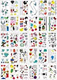 (30 Hojas) Tatuajes Temporales para Niños, Tatuajes de Linaza Pegatinas para niños Fiesta de Tatuaje Falso a Mano, más de 300 Diseños
