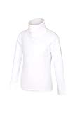 Mountain Warehouse Camiseta de algodón con Cuello Vuelto Meribel para niños Blanco 3-4 Años