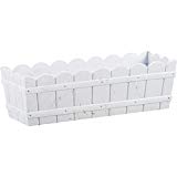 Emsa Country Window Box - Jardinera resistente a los rayos UV, resistente a heladas, Blanco, 50 x 17 x 15 cm