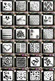 Juuly, plantilla de 24 estilos, plantillas para manualidades, plantillas para pintar, plantillas para tarjetas y manualidades