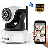 Sricam Cámara IP 1080P, Cámara Vigilancia WiFi Interior Inalámbrico, con Micrófono y Altavoz, Visión Nocturna, Detección de Movimiento, Seguridad para Bebé y Mascotas, Compatible con iOS, Android