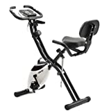 YL-Life - Bicicleta estática Plegable magnética, para Cardio y Entrenamiento en Interiores, con Ordenador de tránsito y Bandas elásticas