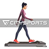 CITYSPORTS Cinta de Correr Caminar Eléctrica Caminadora Plegable Debajo del Escritorio, Cinta Plana con Control Remoto, Almacenamiento Compatible Ahorre Espacio (WP1)